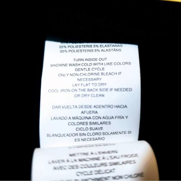 NWT MICHAEL KORS Top, Black Polyester Long Sleeve Solid Casual Keyhole, S - Picture 8 of 12